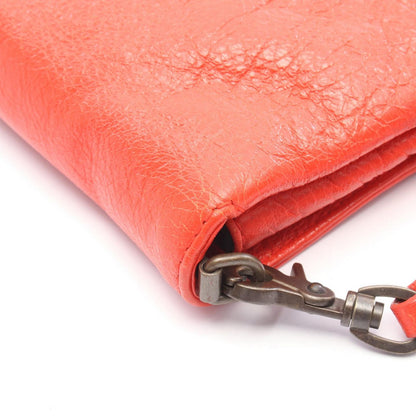 Balenciaga Shoulder Bag Classic Envelope Red Orange Leather 2-Way — view 8