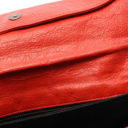 Balenciaga Shoulder Bag Classic Envelope Red Orange Leather 2-Way — view 6