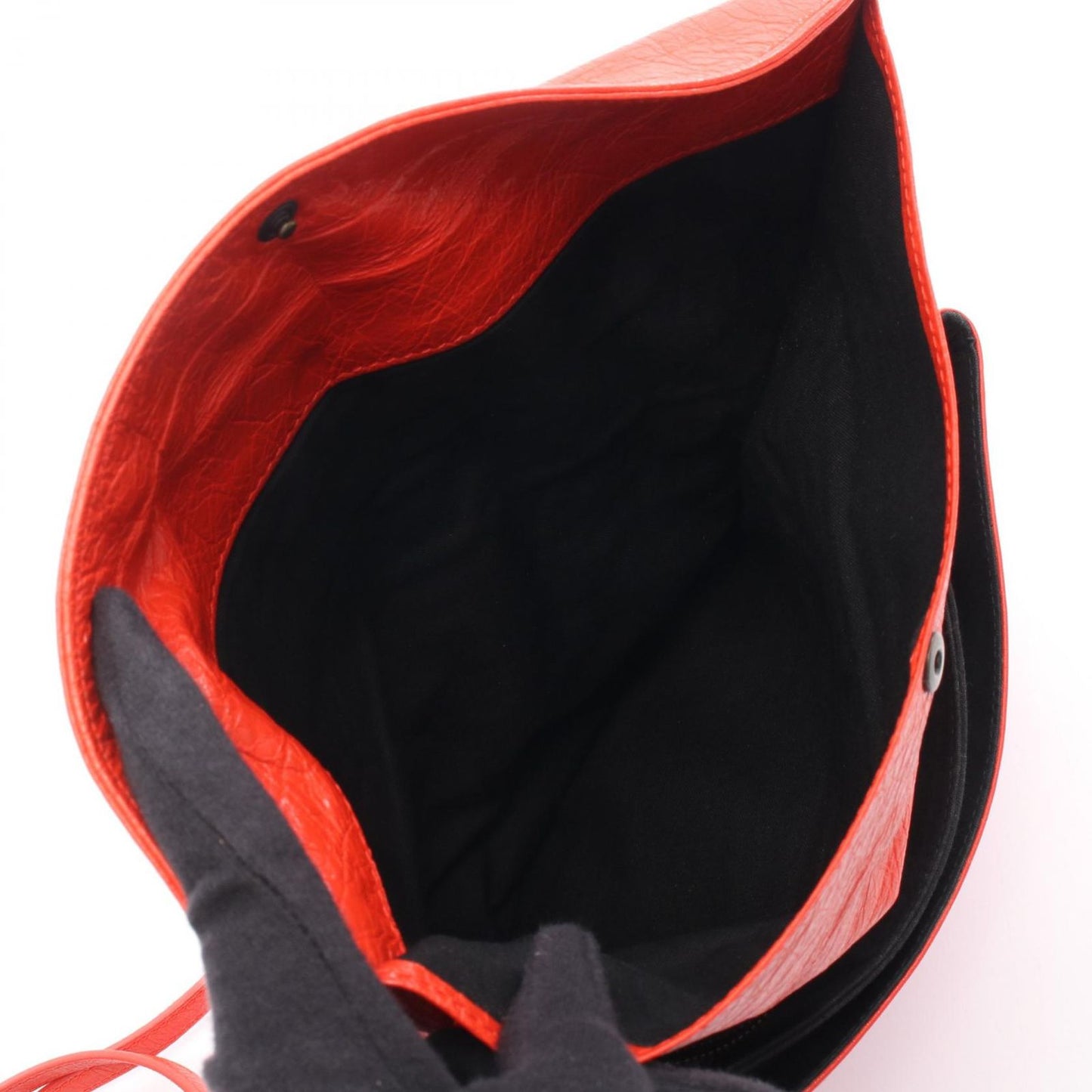 Balenciaga Shoulder Bag Classic Envelope Red Orange Leather 2-Way — view 4