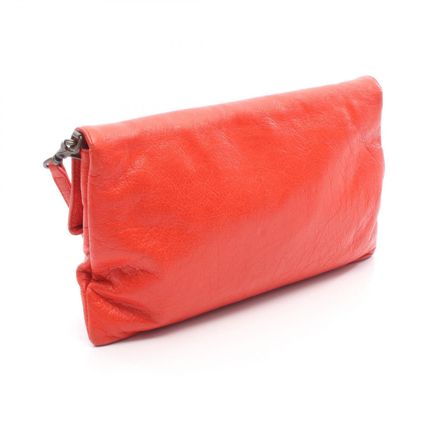 Balenciaga Shoulder Bag Classic Envelope Red Orange Leather 2-Way — view 2