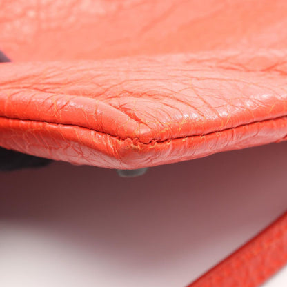 Balenciaga Shoulder Bag Classic Envelope Red Orange Leather 2-Way — view 9