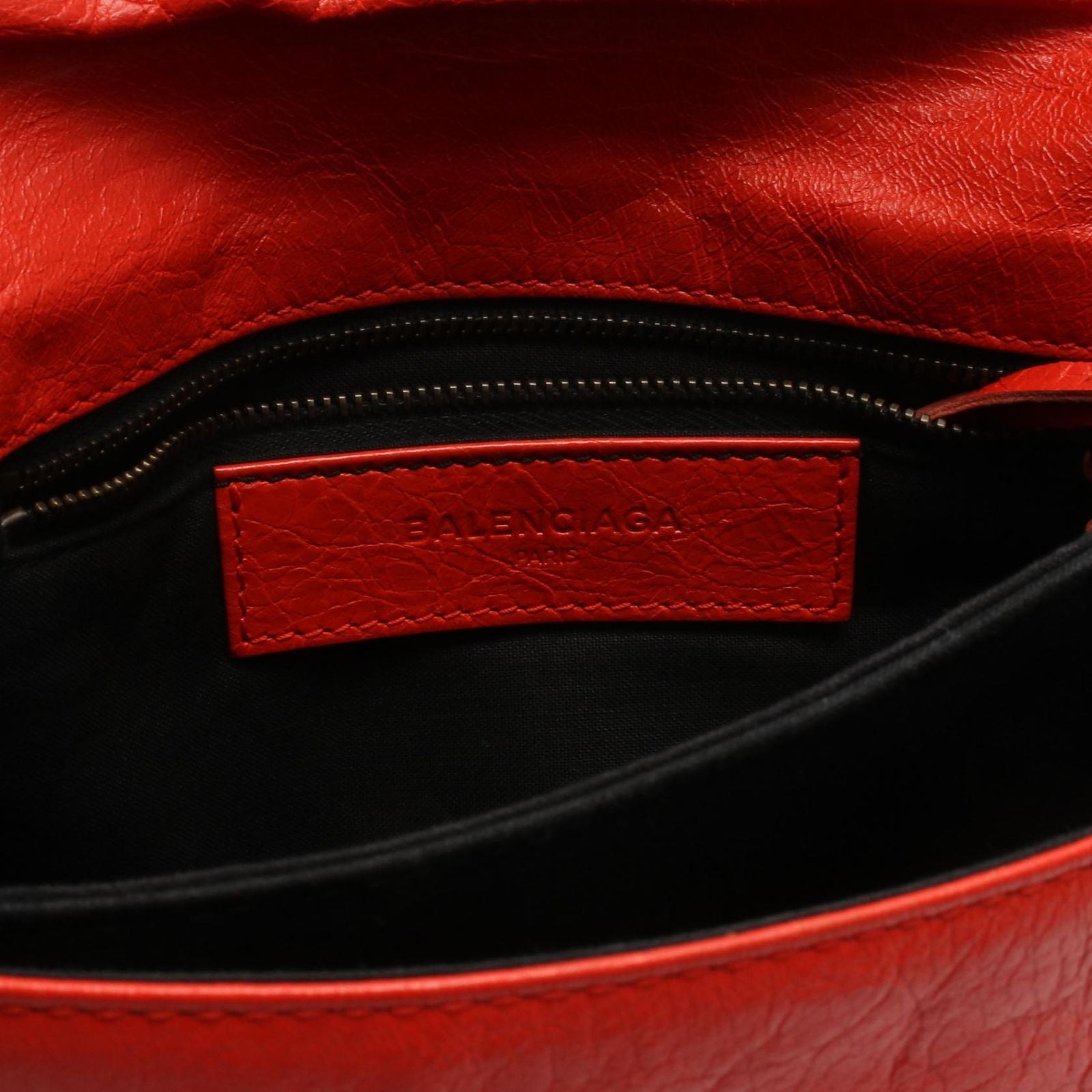 Balenciaga Shoulder Bag Classic Envelope Red Orange Leather 2-Way — view 5