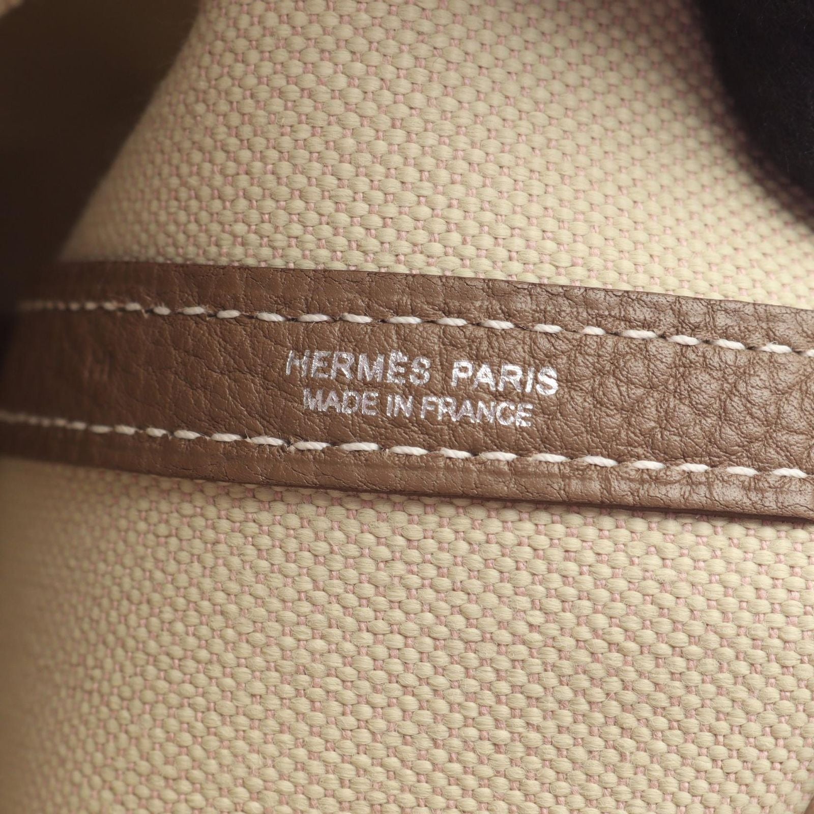Hermes Tote Garden File PM Beton Etoupe Canvas Leather — view 4
