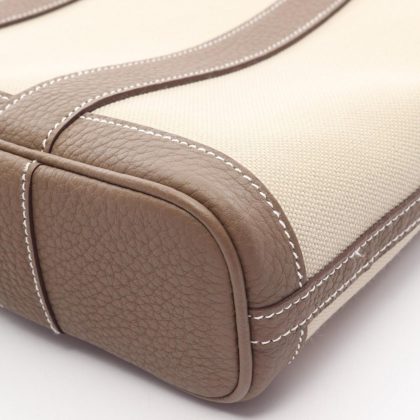 Hermes Tote Garden File PM Beton Etoupe Canvas Leather — view 6