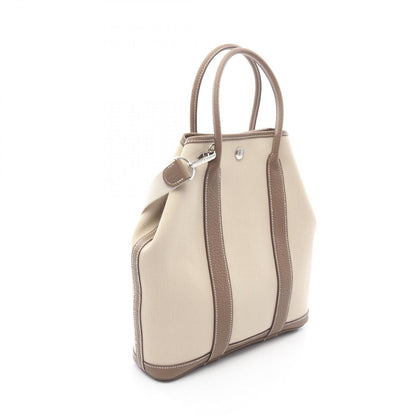 Hermes Tote Garden File PM Beton Etoupe Canvas Leather — view 2