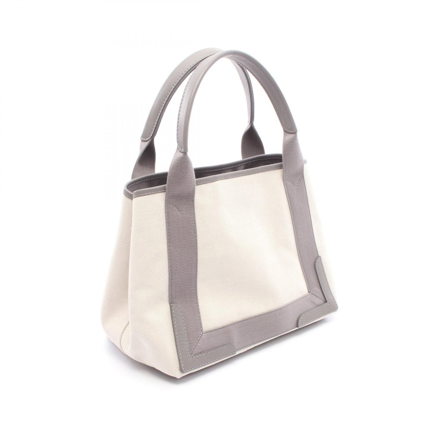 Balenciaga Tote Navy Cabas Natural Gray Canvas Leather — view 2