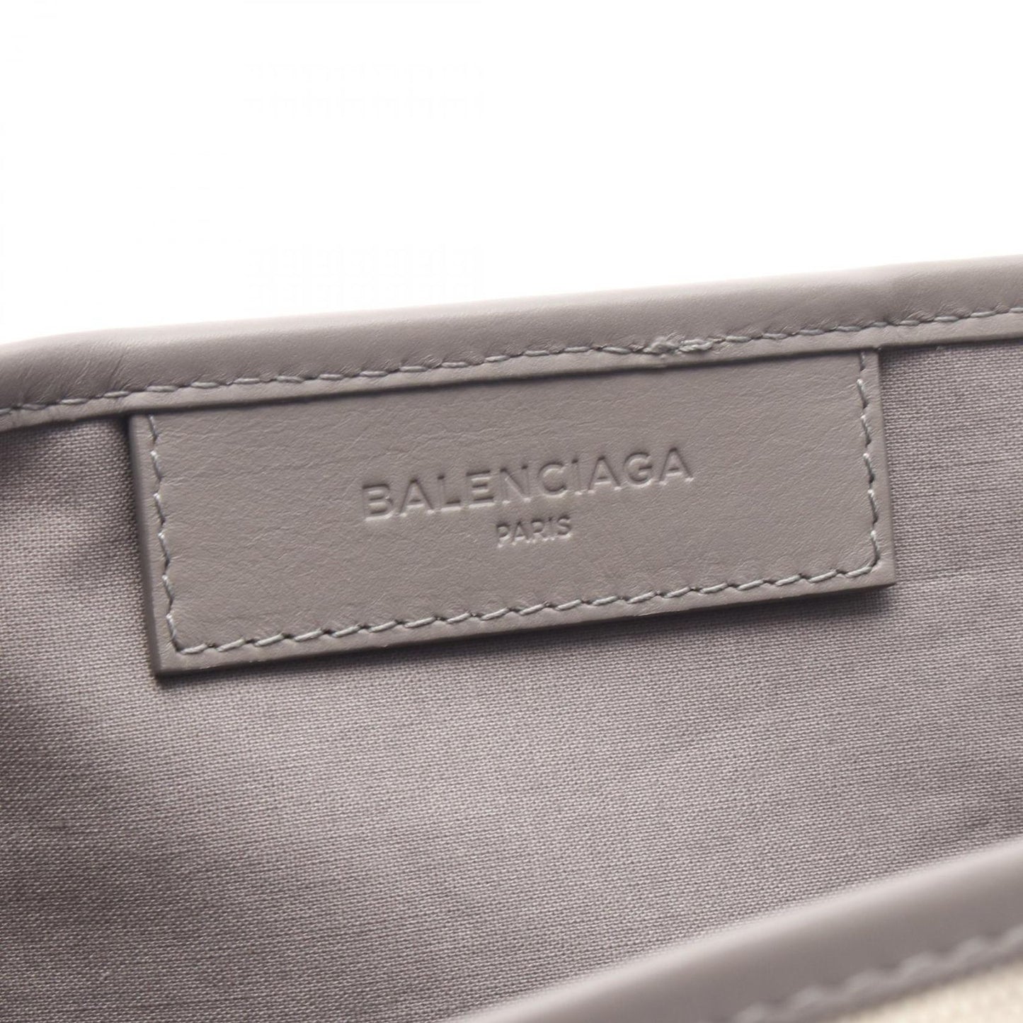 Balenciaga Tote Navy Cabas Natural Gray Canvas Leather — view 4