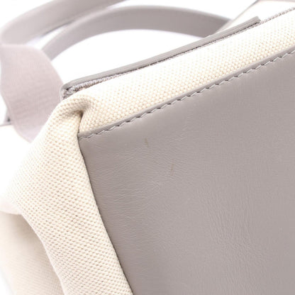 Balenciaga Tote Navy Cabas Natural Gray Canvas Leather — view 5