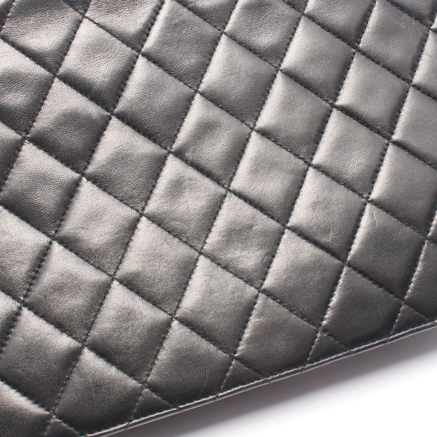 Chanel Shoulder Bag Quilted Black Lambskin Push Lock Chain — view 6