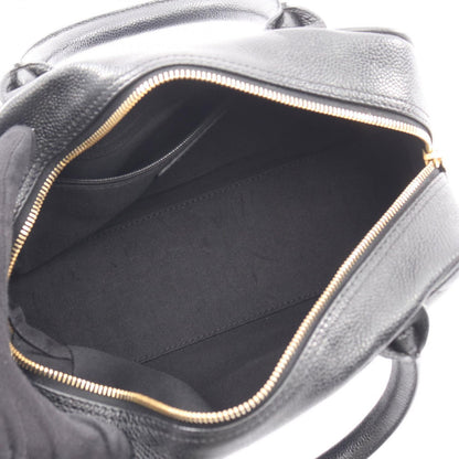Chanel Quilted Black Leather Calf CC Logo Mini Boston Bag — view 3