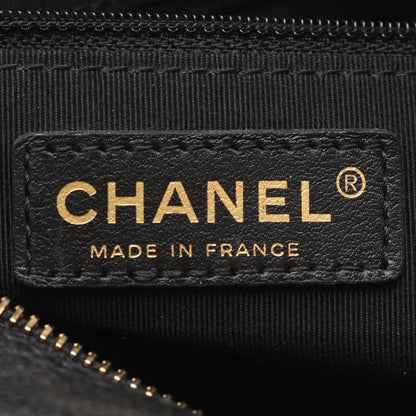 Chanel Quilted Black Leather Calf CC Logo Mini Boston Bag — view 4