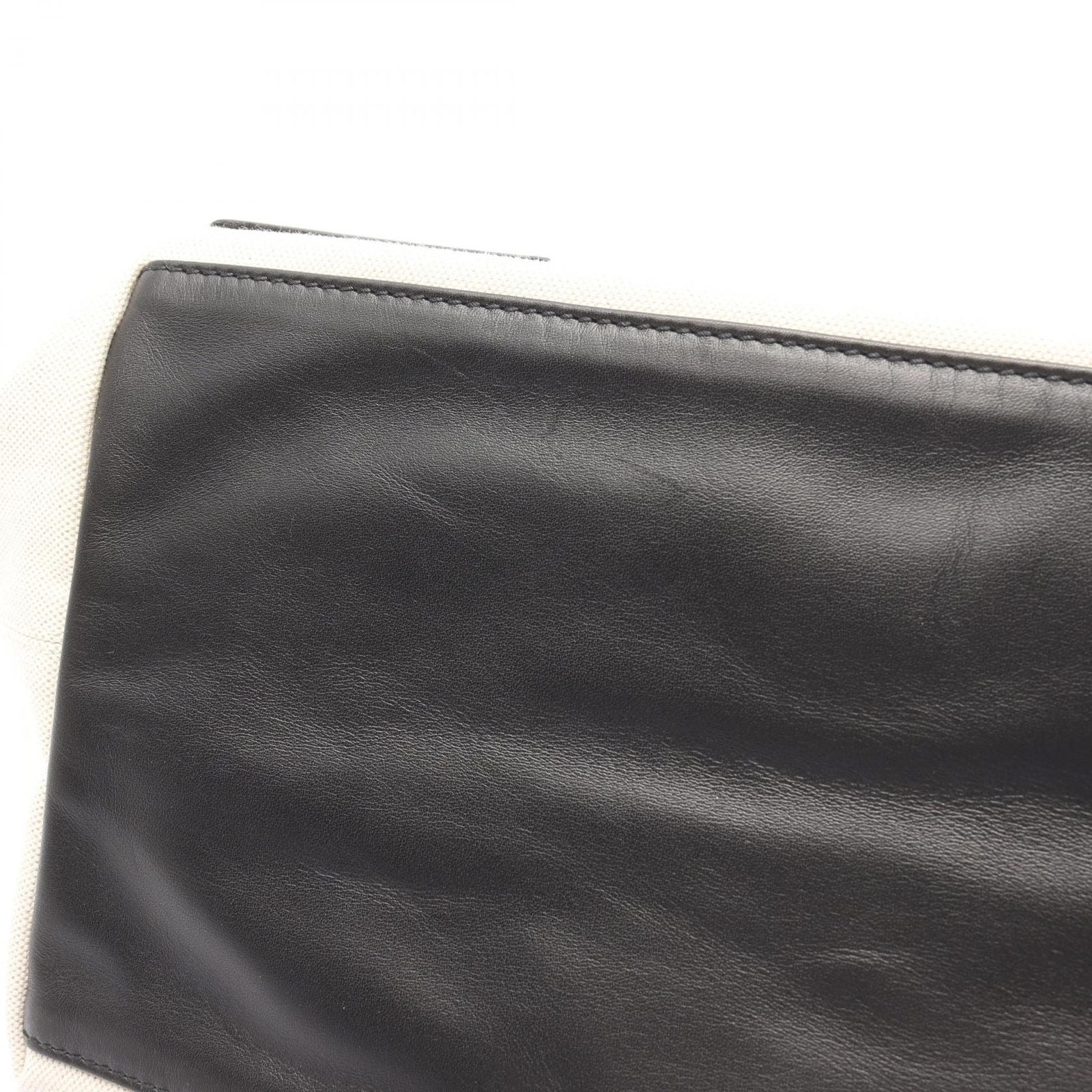 Balenciaga Tote Navy Cabas Natural Black Canvas Leather — view 5