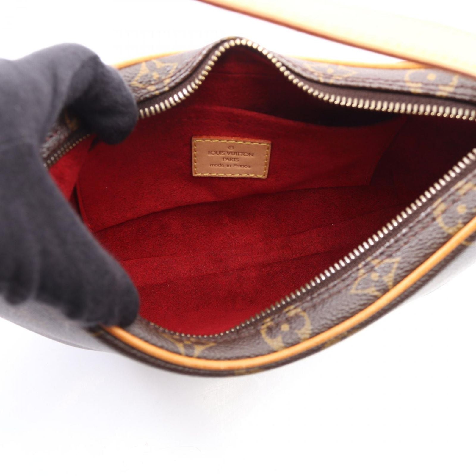Louis Vuitton Shoulder Bag Pochette Croissant Canvas Leather — view 3