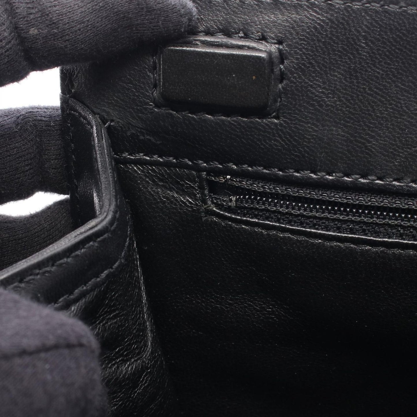 Chanel Shoulder Bag Quilted Black Leather — view 6