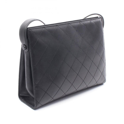 Chanel Shoulder Bag Quilted Black Leather — view 2