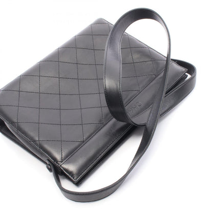 Chanel Shoulder Bag Quilted Black Leather — view 9