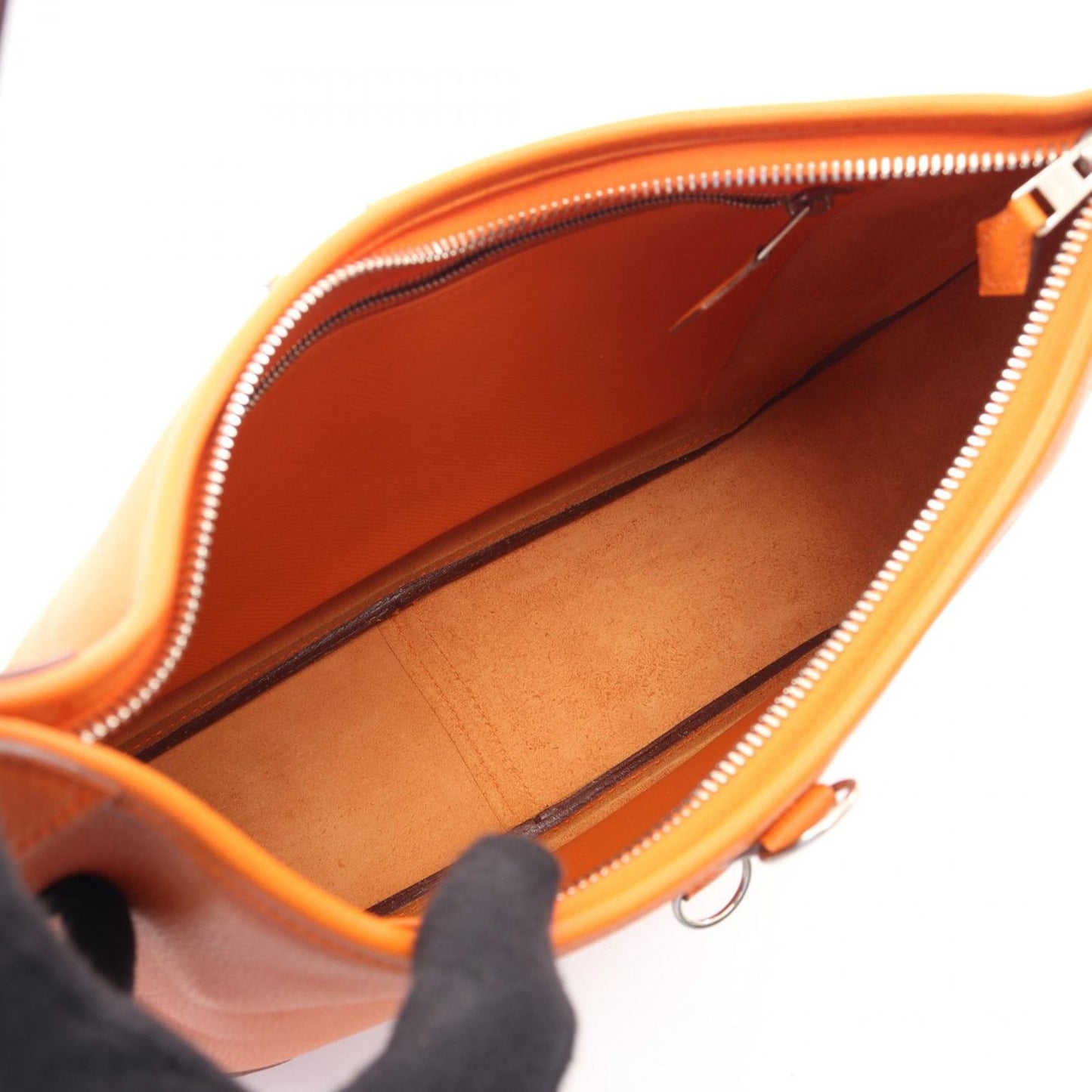 Hermes Shoulder Bag Trim 31 Orange Leather — view 3