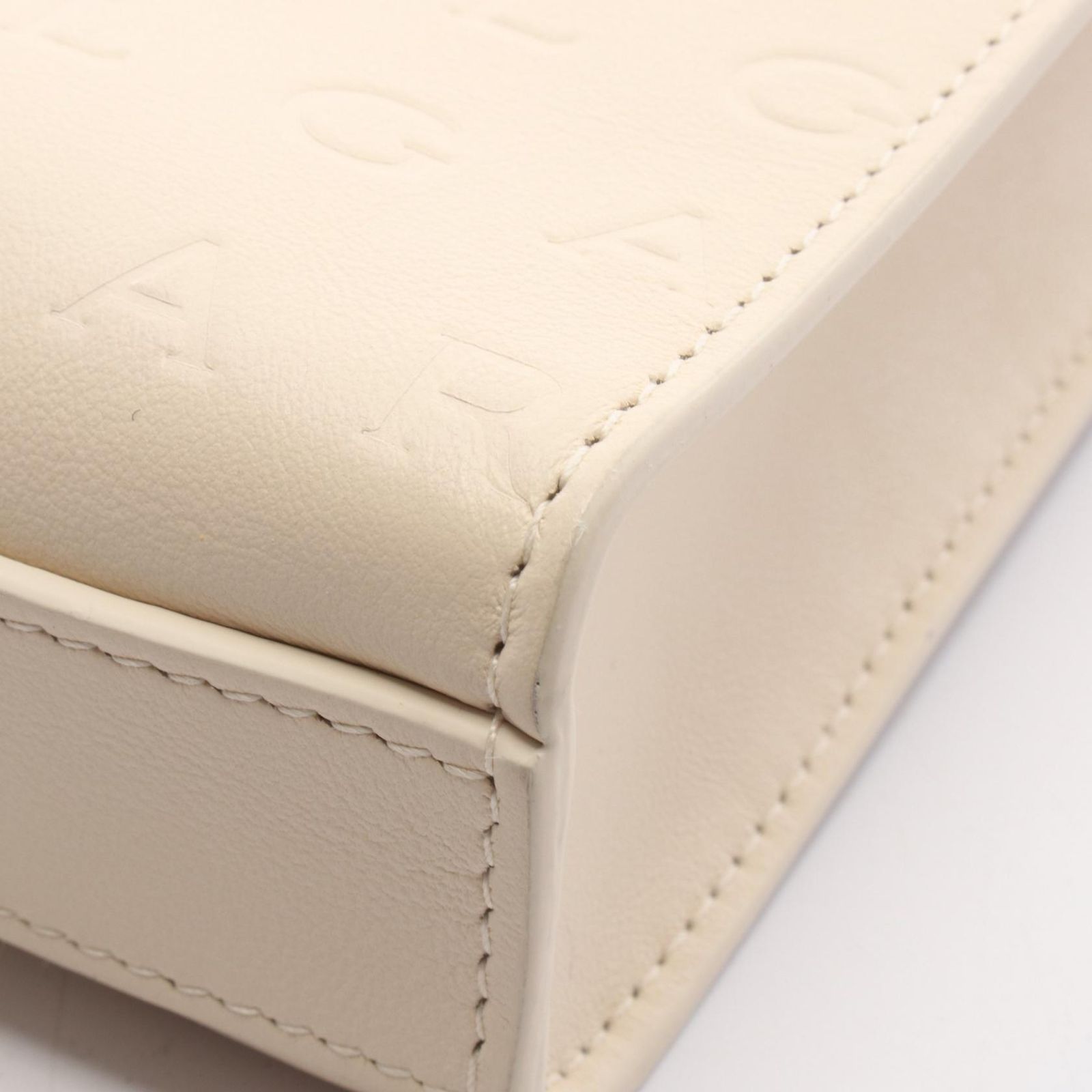 Bvlgari Handbag Infinitum Mini Off White Leather Logo Tote — view 5
