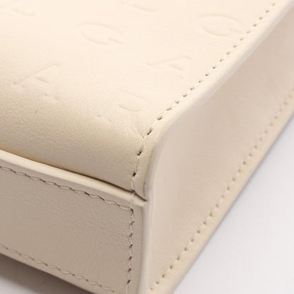 Bvlgari Handbag Infinitum Mini Off White Leather Logo Tote — view 5
