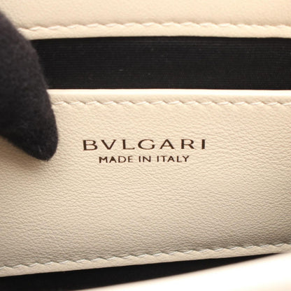 Bvlgari Handbag Infinitum Mini Off White Leather Logo Tote — view 4