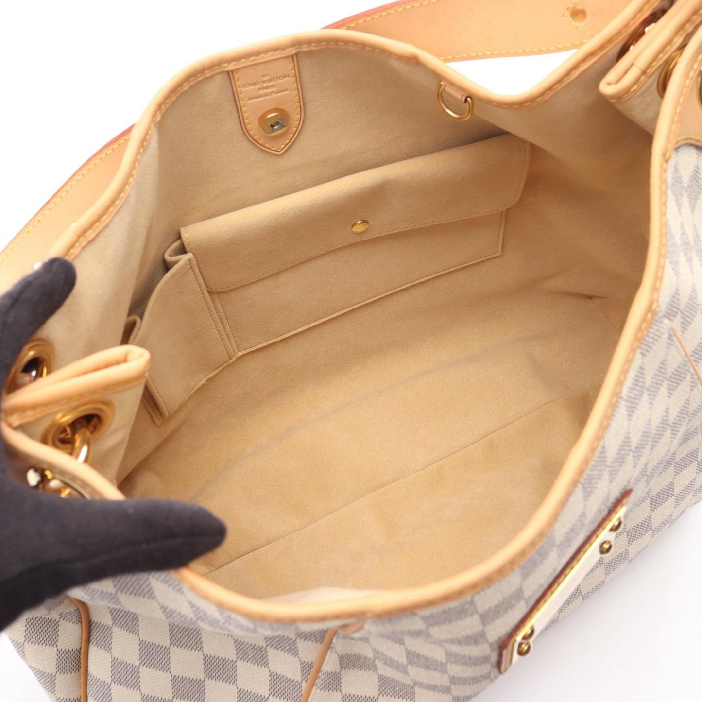 Louis Vuitton Shoulder Bag Galleria GM Canvas Leather — view 3