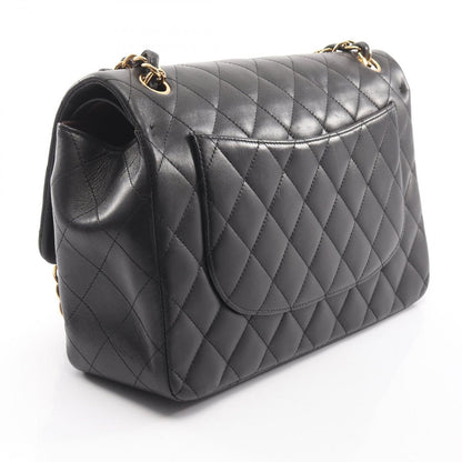 Chanel Shoulder Bag Big Quilted 30 Classic Large Double Flap Black Lambskin — view 2