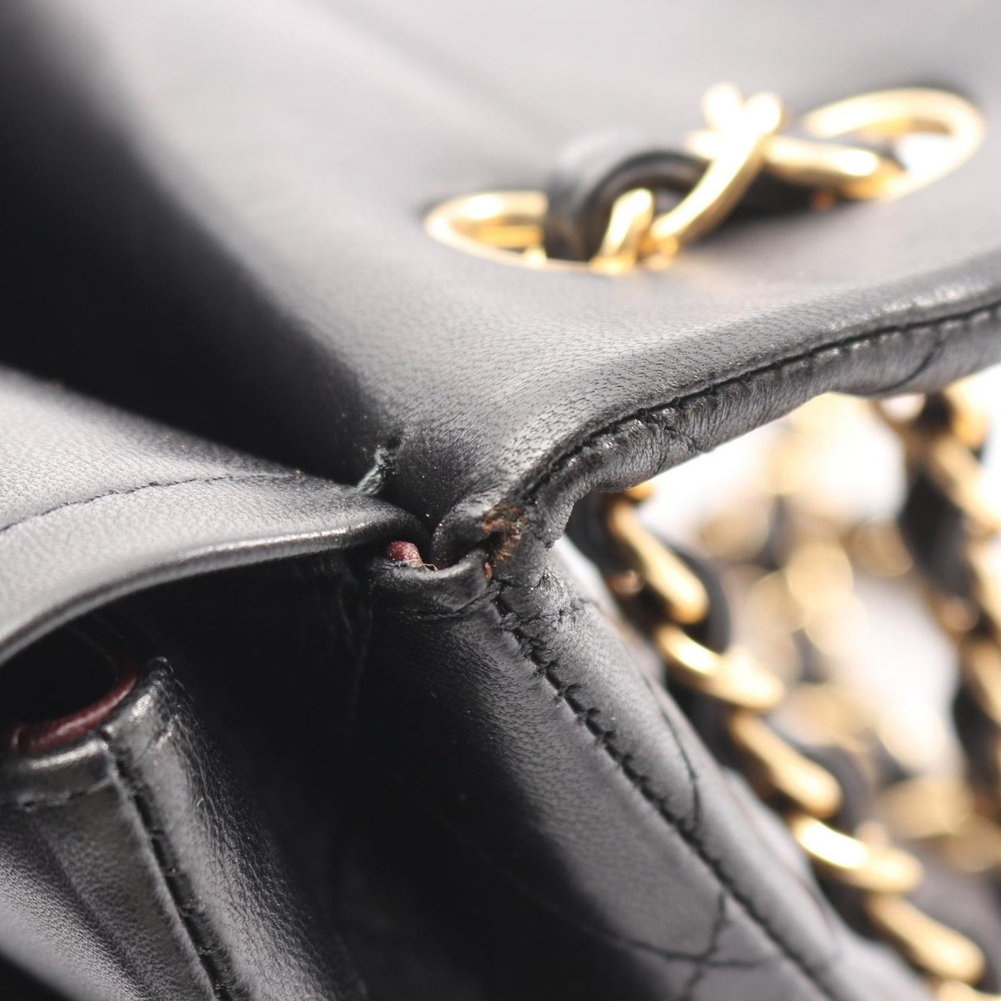 Chanel Shoulder Bag Big Quilted 30 Classic Large Double Flap Black Lambskin — view 7