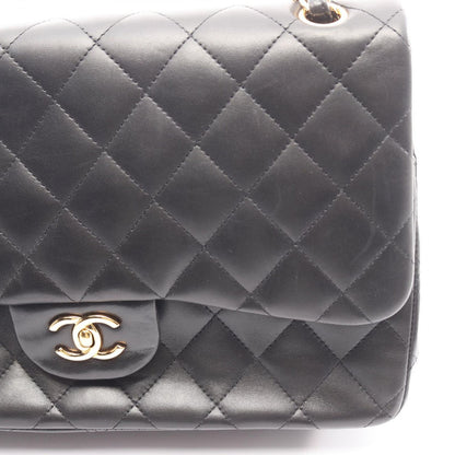 Chanel Shoulder Bag Big Quilted 30 Classic Large Double Flap Black Lambskin — view 9
