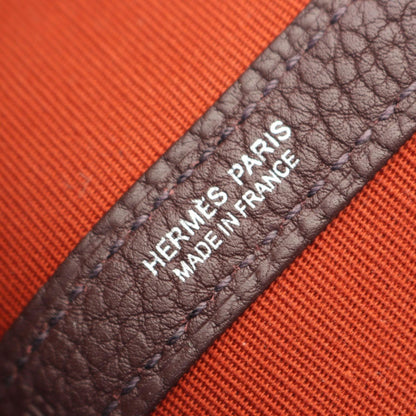 Hermes Tote Garden Party TPM Orange Mecano Canvas Leather — view 4