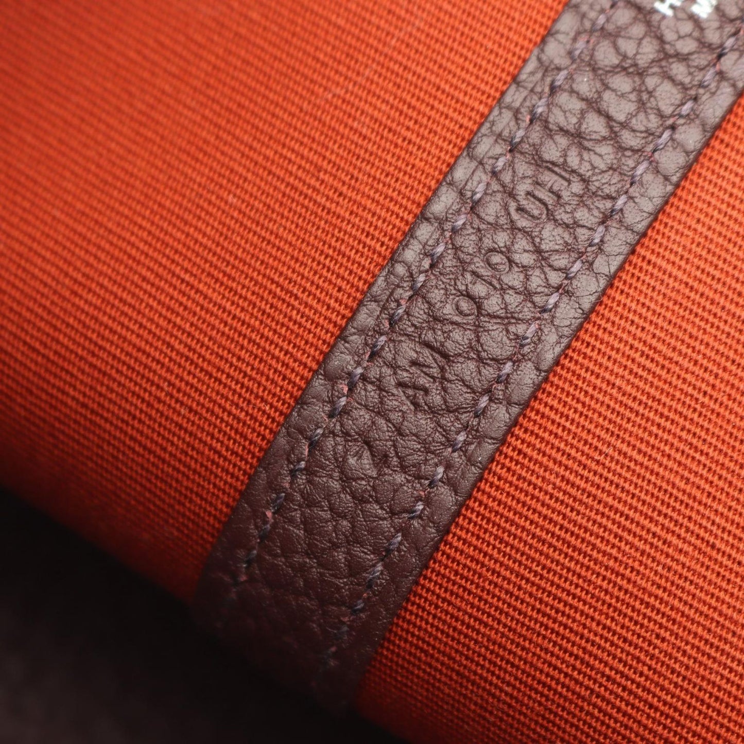 Hermes Tote Garden Party TPM Orange Mecano Canvas Leather — view 5