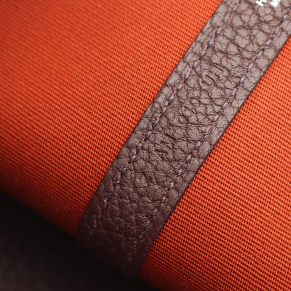 Hermes Tote Garden Party TPM Orange Mecano Canvas Leather — view 5