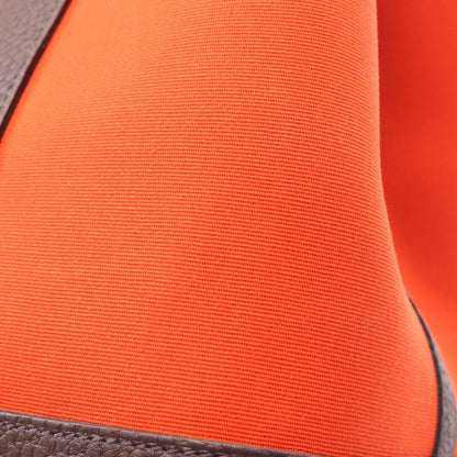 Hermes Tote Garden Party TPM Orange Mecano Canvas Leather — view 8
