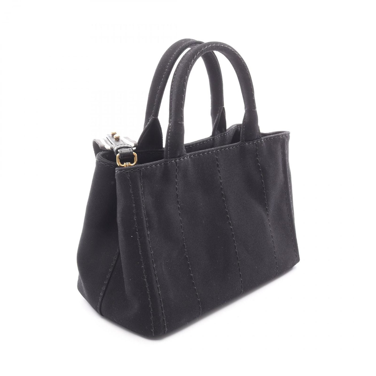 Prada Tote Canapa 2-Way Black Canvas — view 2
