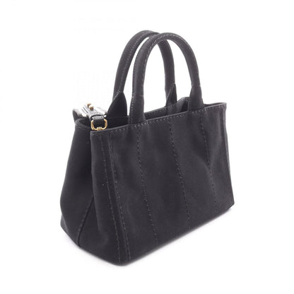 Prada Tote Canapa 2-Way Black Canvas — view 2
