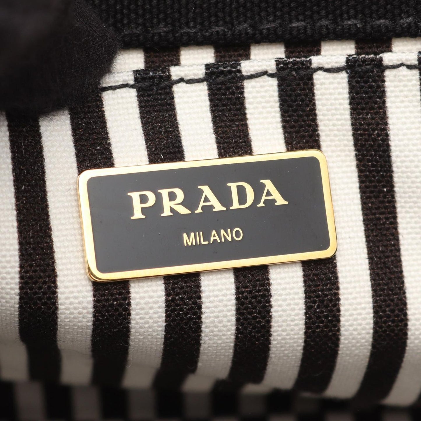 Prada Tote Canapa 2-Way Black Canvas — view 4
