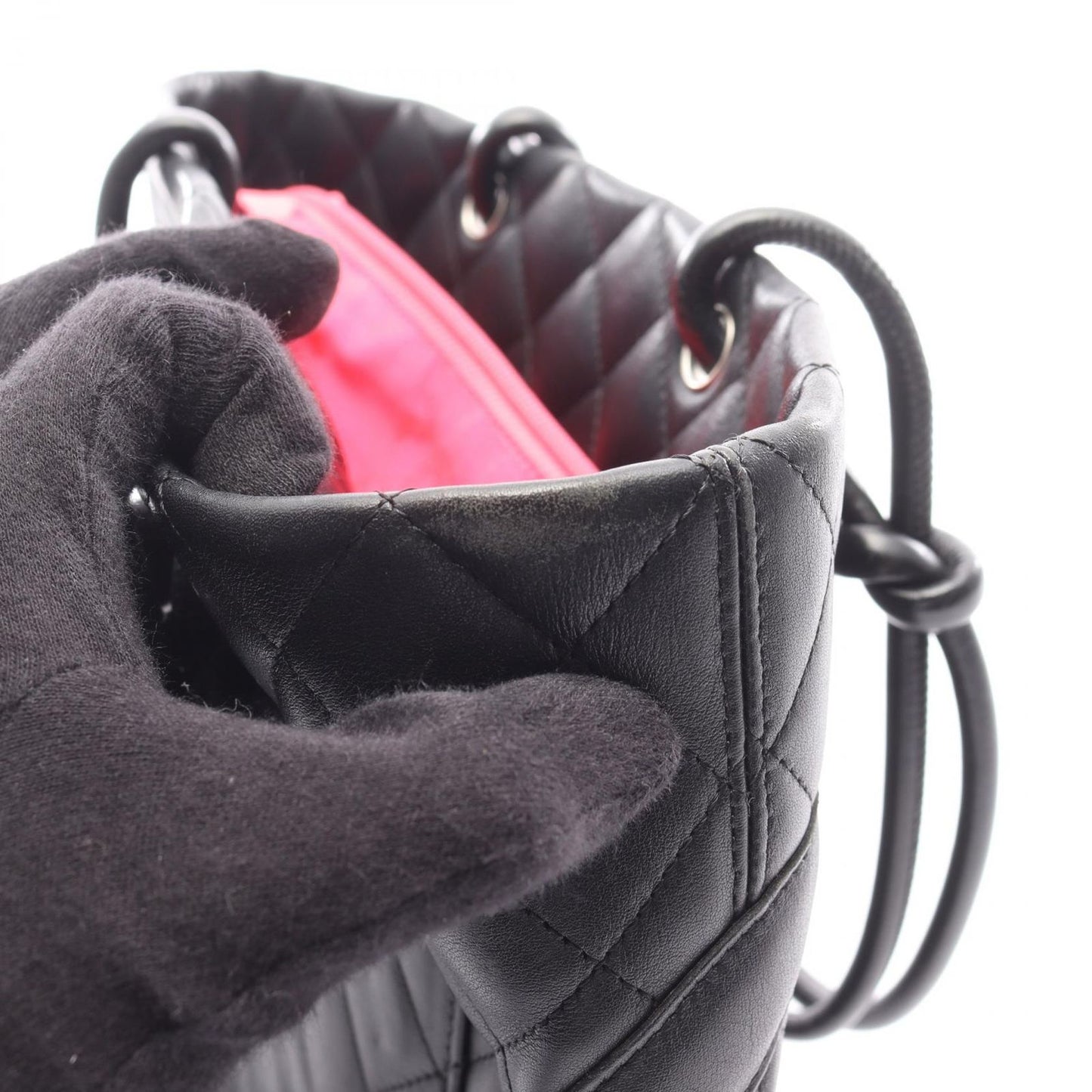 Chanel Tote Cambon Line Black Leather — view 9
