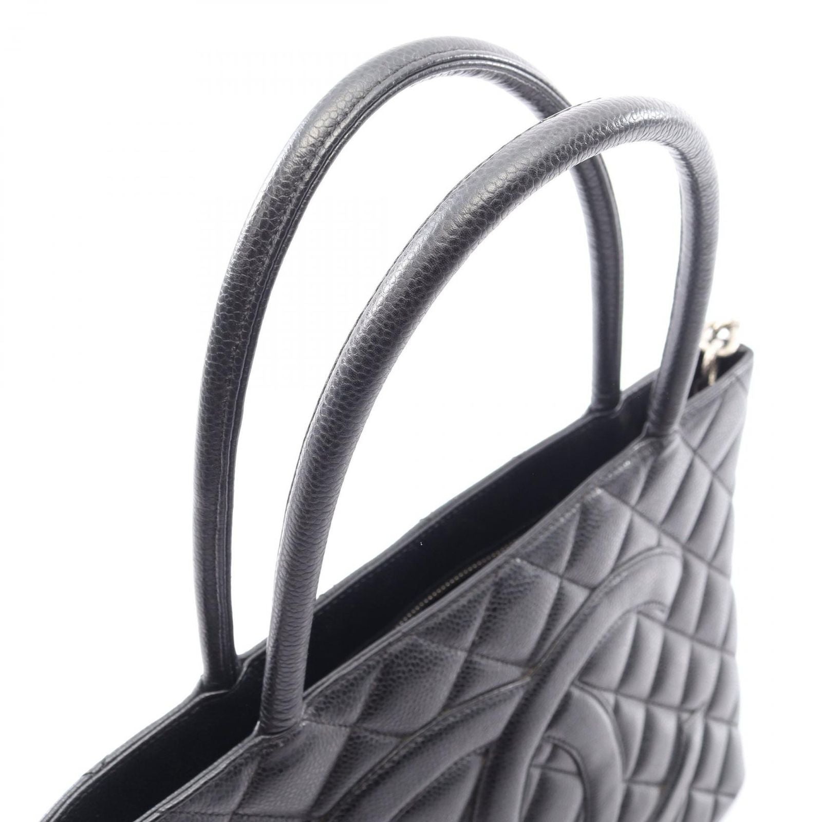 Chanel Tote Medallion Black Calf — view 7