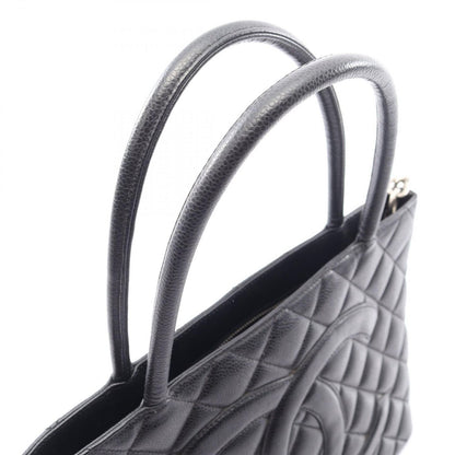 Chanel Tote Medallion Black Calf — view 7