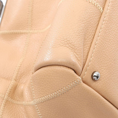 Chanel Tote Choco Bar Beige Calf Shoulder Bag — view 6