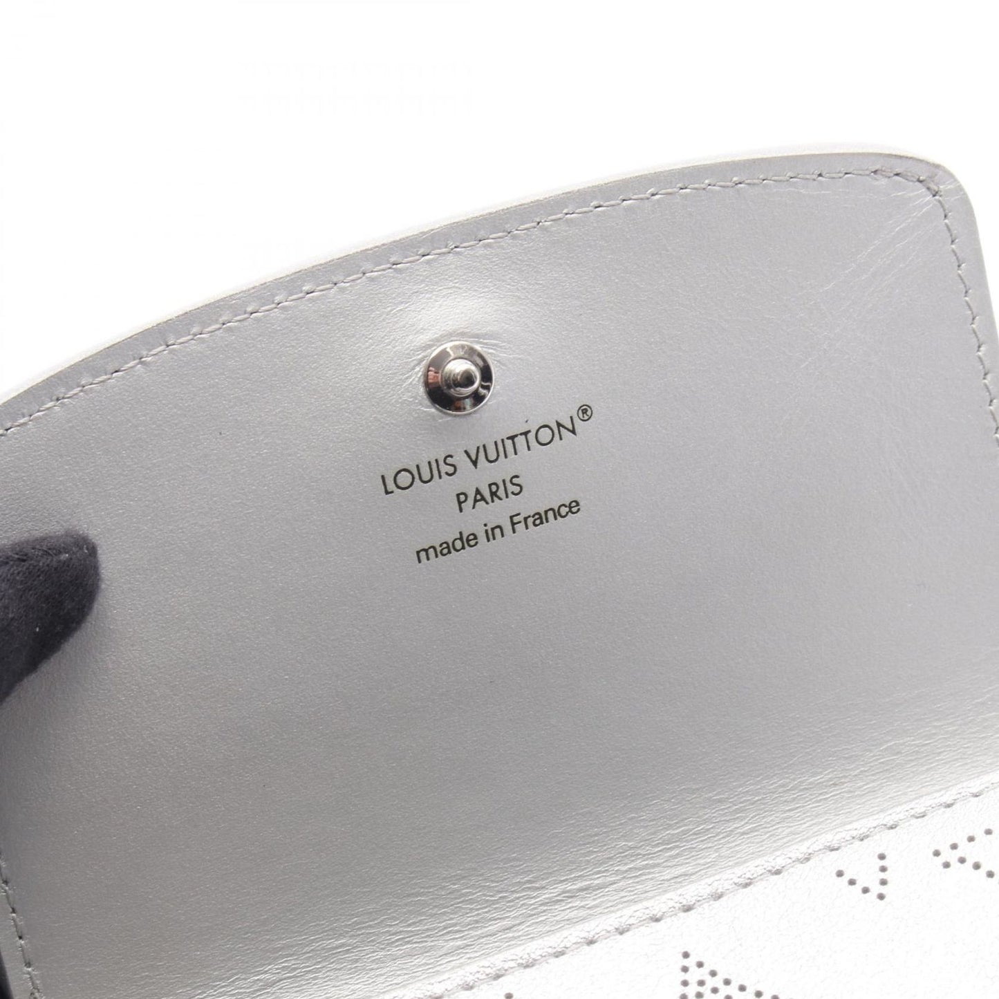 Louis Vuitton Bifold Wallet Portefeuille Iris Compact Silver Leather — view 5