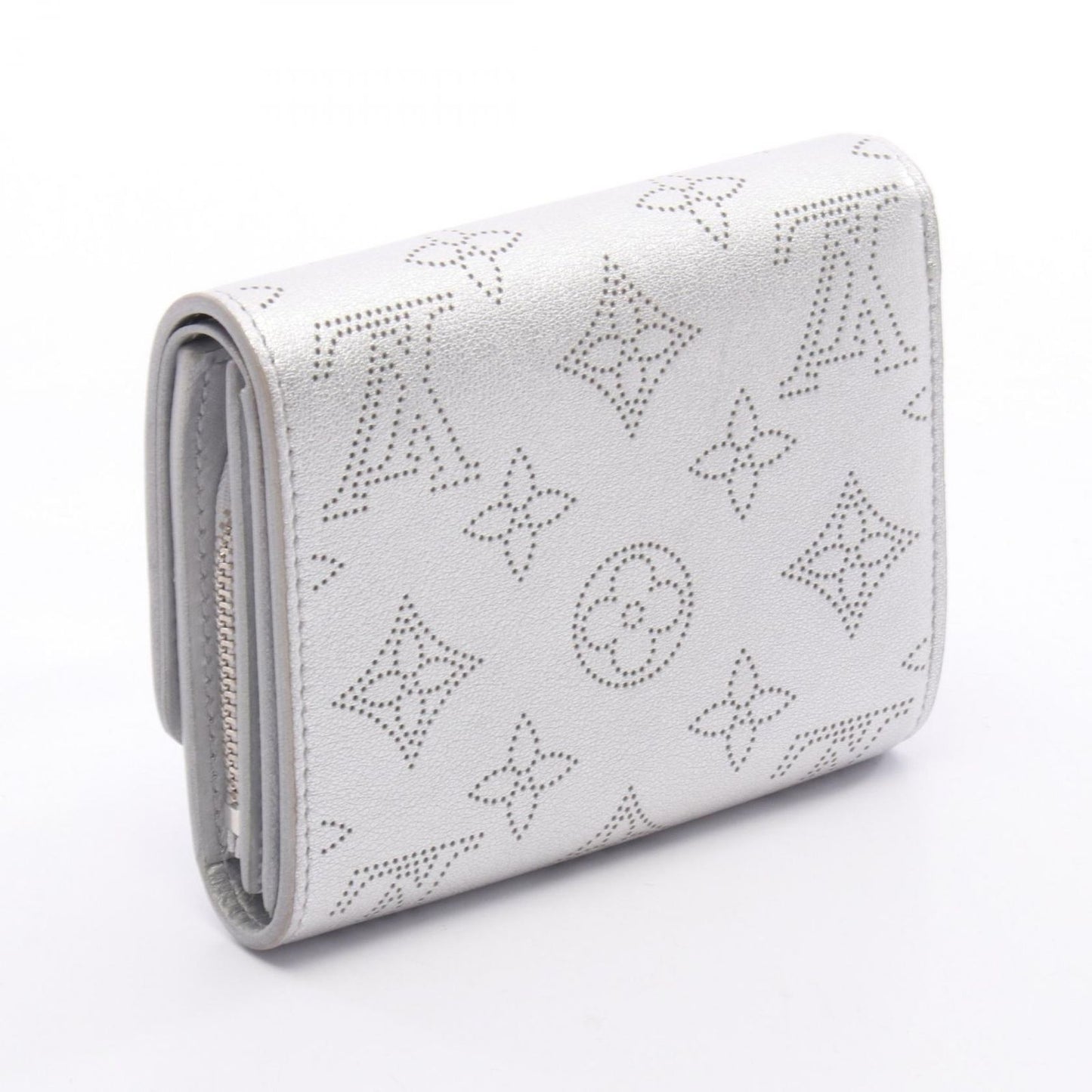 Louis Vuitton Bifold Wallet Portefeuille Iris Compact Silver Leather — view 2