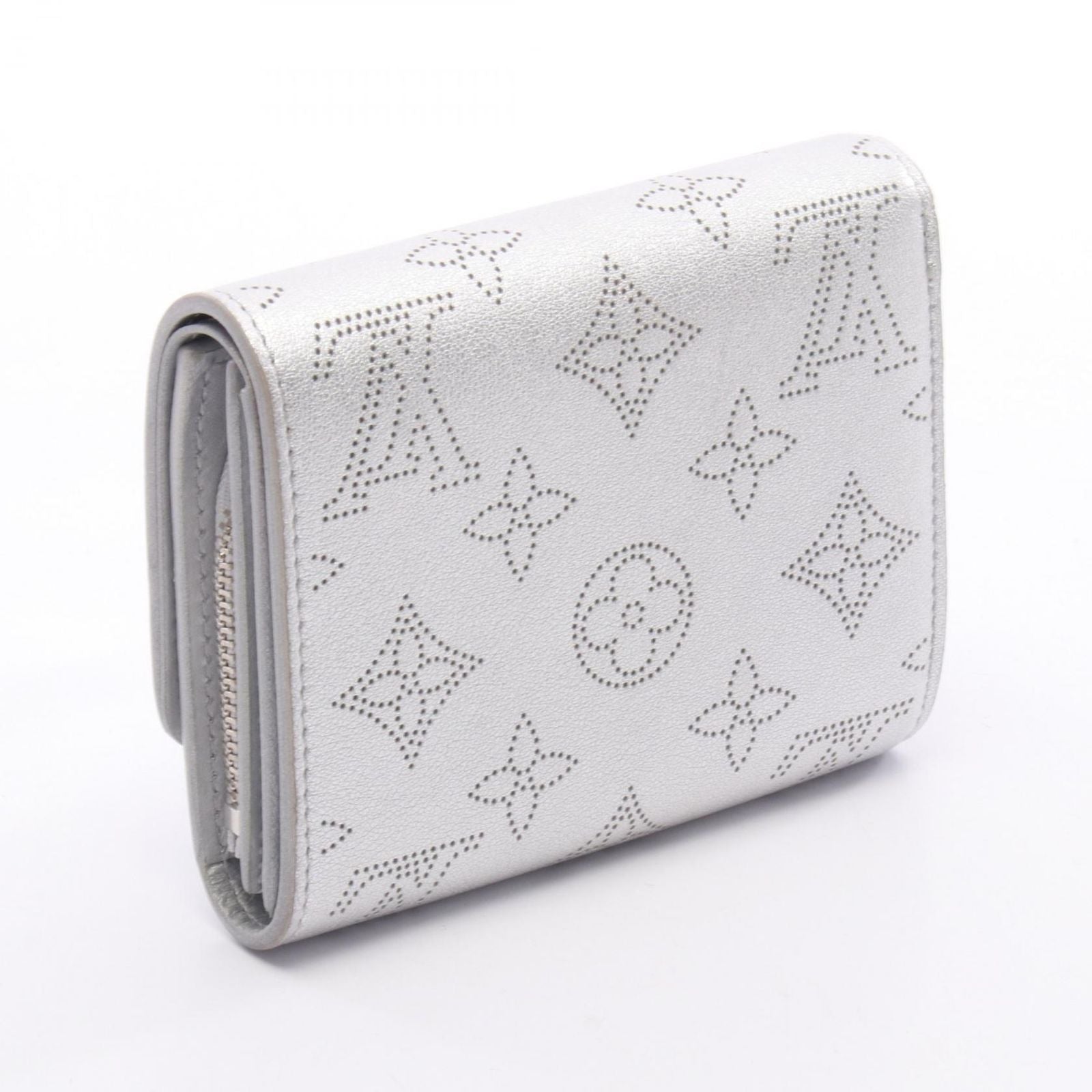 Louis Vuitton Bifold Wallet Portefeuille Iris Compact Silver Leather — view 2