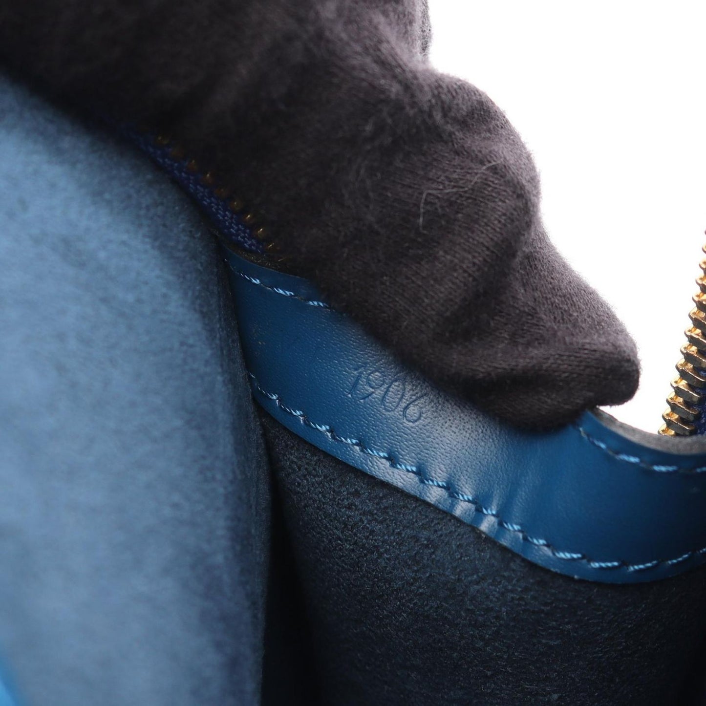 Louis Vuitton Tote Ryu Sac Toledo Blue Leather — view 5