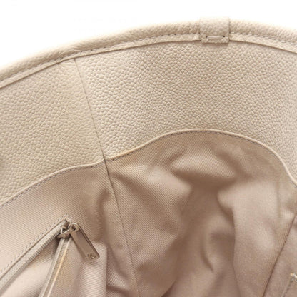 Chanel Tote Deauville Ivory Leather Chain MM — view 8