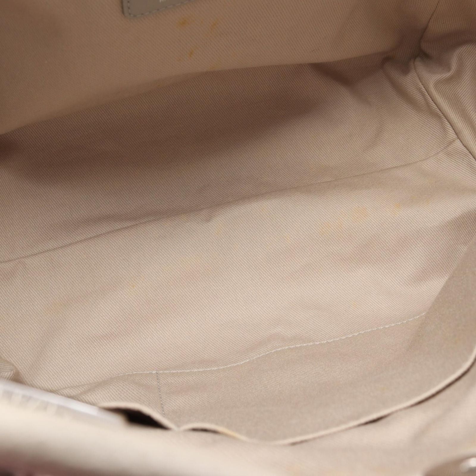 Chanel Tote Deauville Ivory Leather Chain MM — view 6