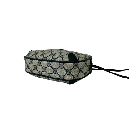 Gucci Vintage Sherry Line GG Logo Leather Shoulder Bag Pochette Navy — view 8