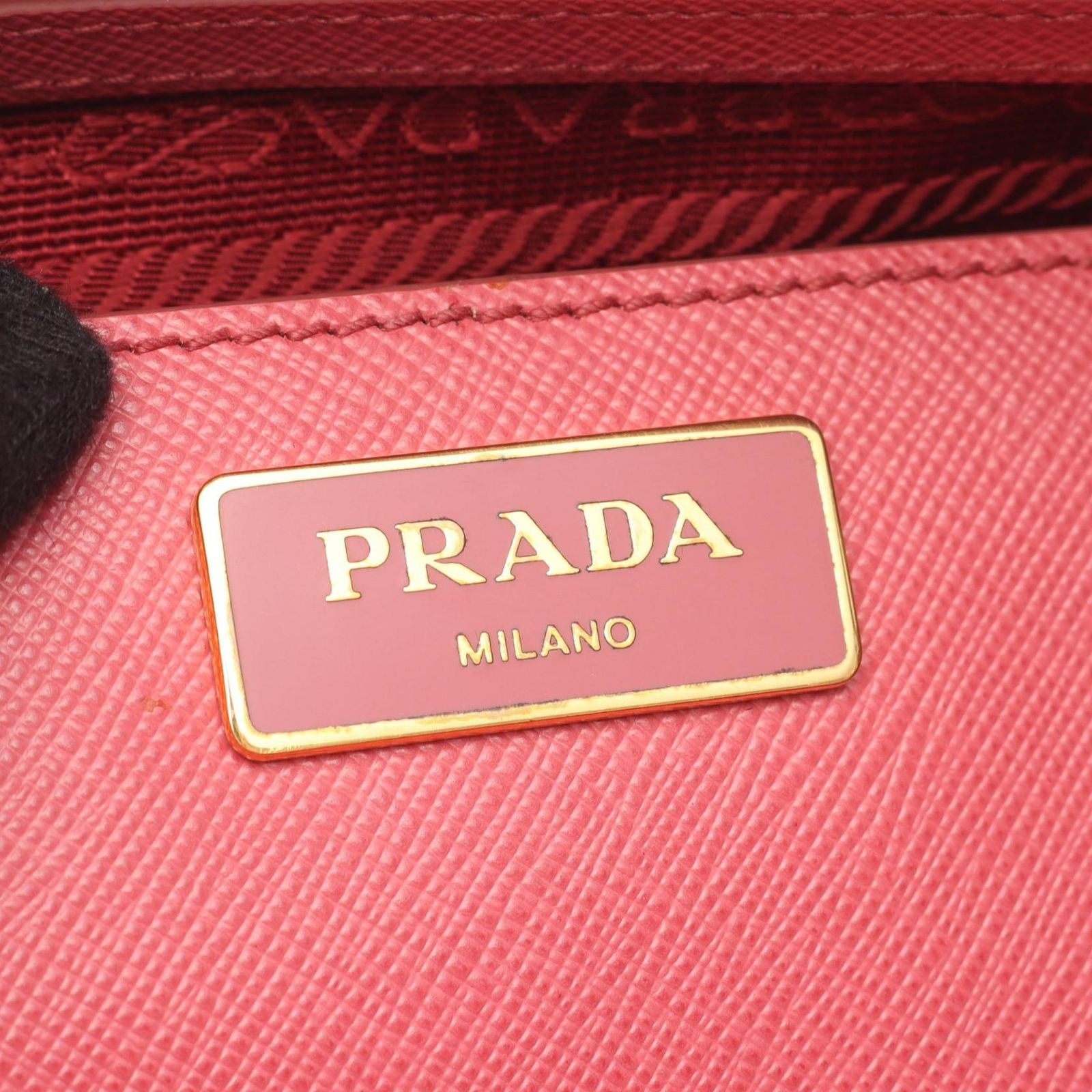 Prada Handbag Saffiano Lux Galleria 2-Way Pink Leather Tote — view 4