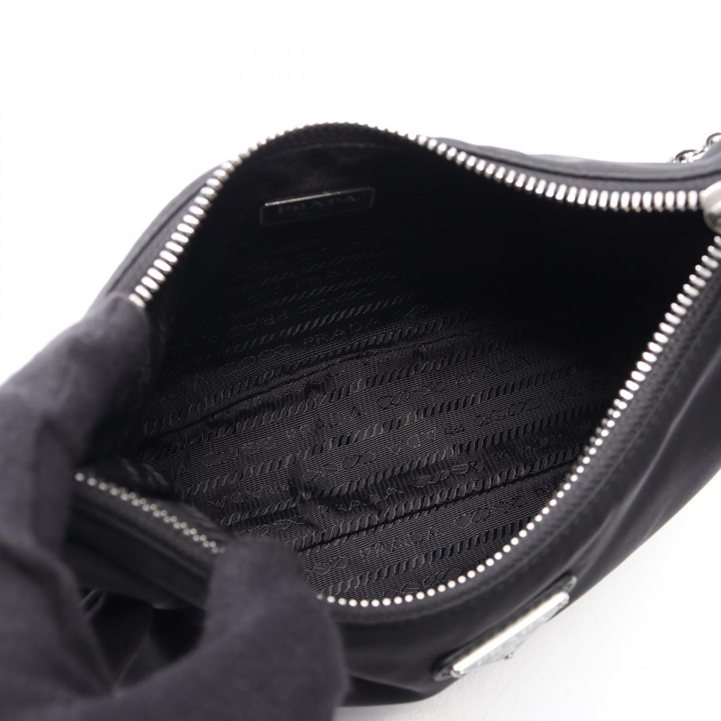 Prada Shoulder Bag Edition Black Nylon Saffiano Leather Re-Nylon — view 3