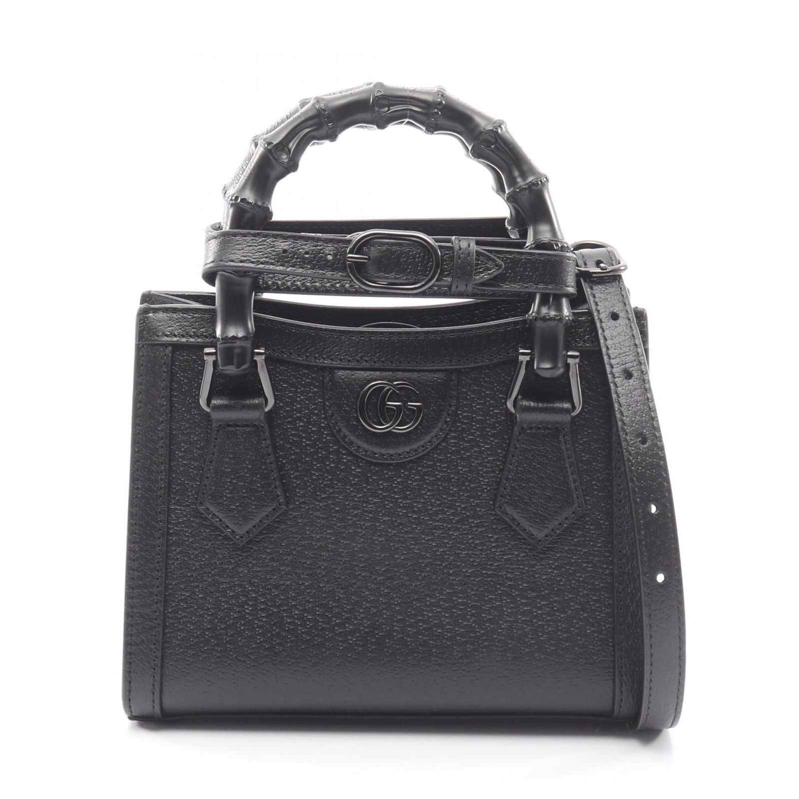 Gucci Tote Diana Mini Bamboo 2-Way Black Leather