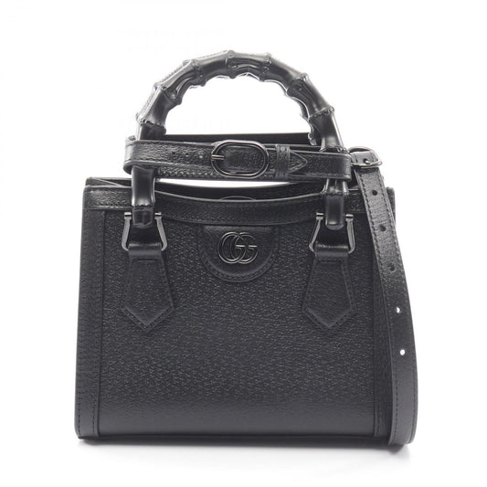 Gucci Tote Diana Mini Bamboo 2-Way Black Leather